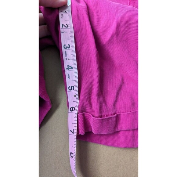 Soft Surroundings Pink Folded Hem Elastic Waist High Waist Cargo Shorts Small - Picture 9 of 9